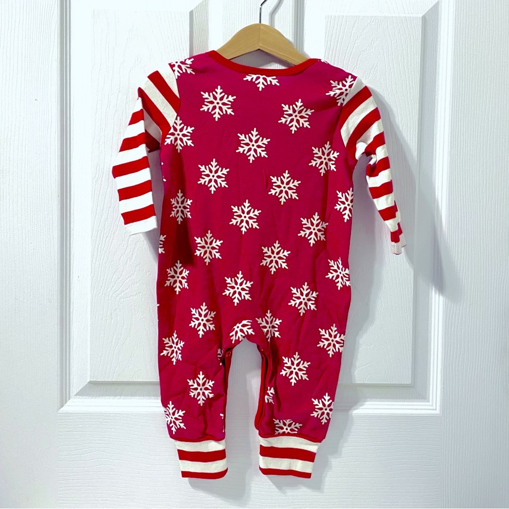 Tesa Babe Winter Snowflake Romper / Sizes Newborn - Toddler / Red White / NWT